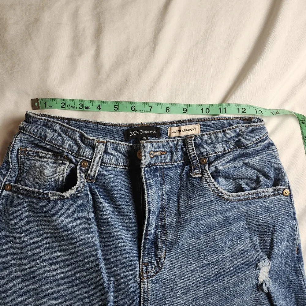 BCBGeneratiom Skatet Straight Blue Denim Jeans - Picture 6 of 7